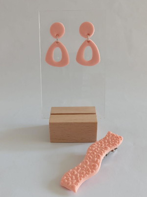 Brincos artesanais em polymer clay e presilhas