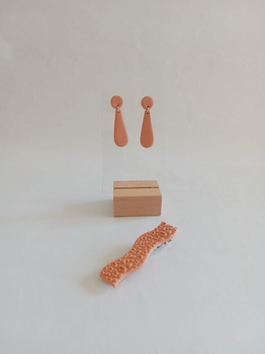 Brincos artesanais em polymer clay e presilhas