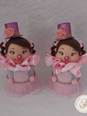 Cofrinho circo rosa