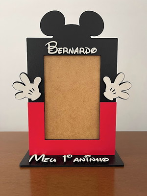 10 porta retrato mickey - personalizado - kit com 10 uni