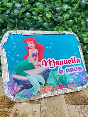 Marmitinha personalizada a pequena sereia
