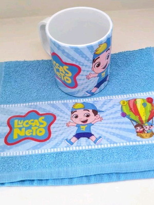 Toalha e caneca luccas neto