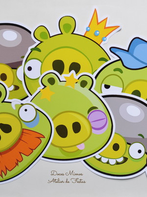 Varalzinho bad piggies (c/ 6 elementos)