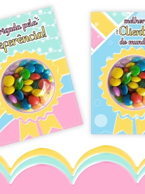 Brinde para cliente card com coloreti