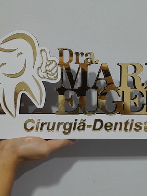 Placa decorativa personalizada para consultório