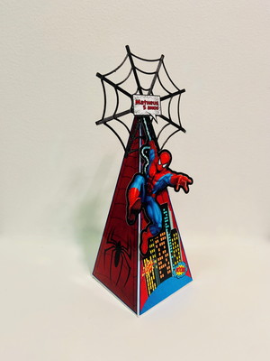 Caixa triangular homem aranha 3d - 2 - g