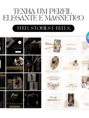 Pack canva minimalista +1000 templates editáveis 3 paletas