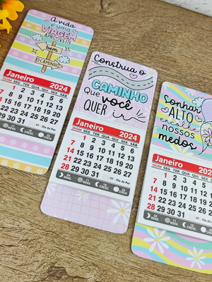Mini calendário com imã