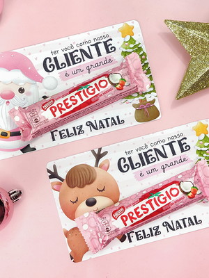 Card com prestigio de natal - mimo cliente
