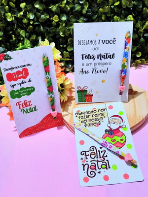 Card com pinça- natal