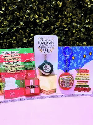 Card com mini trena 1m- natal