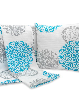 Kit peseira para cama super king com 2 capas almofadas