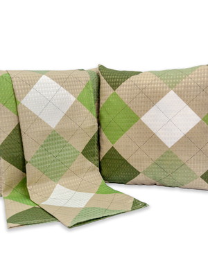 Kit peseira para cama super king com 2 capas almofadas