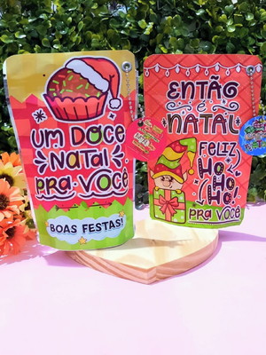 Saquinho com 4 chocolates- natal