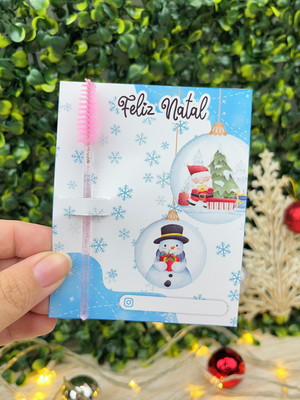Card com escovinha- natal