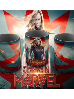 Caneca capitã marvel (2019): modelo 01