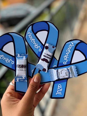 30 cartão bala novembro azul novo