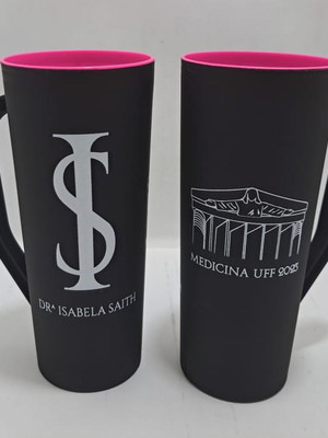 50 canecas long drink 400ml jateada slim personalizadas