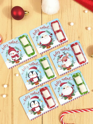 Card com chiclete- natal