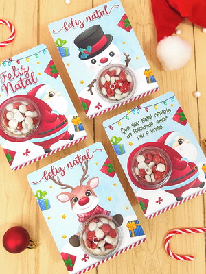 Card com coloreti (chocolates)- natal