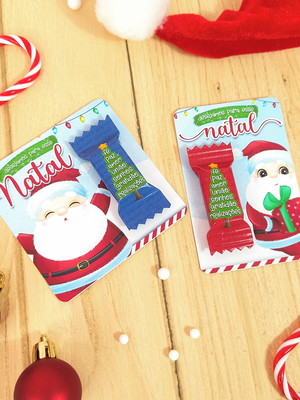 Card com balinha- natal