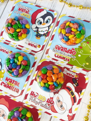 Card com coloreti (chocolate)- natal