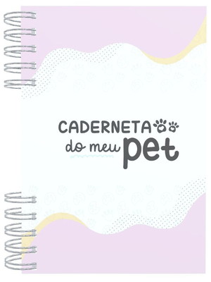Caderneta pet de vacinas e comportamento rosa