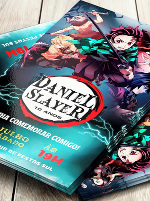 Convite digital demon slayer