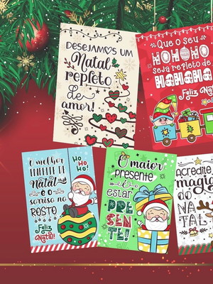 100 cartão agradecimento ao cliente natal