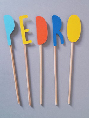 Topo de bolo nome com letras avulsas - valor por letra