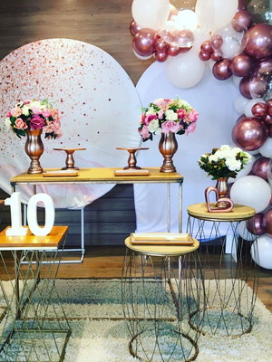 Decoração rose gold
