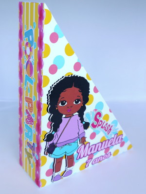 Kit personalizado pool party tags com laço e porta-guardana