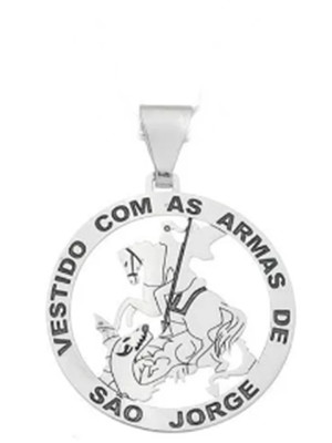 Medalha de são jorge prata legitima 925