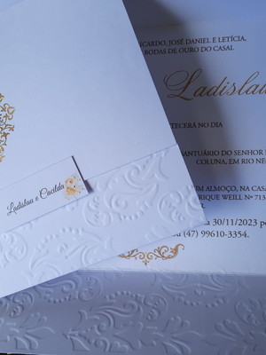 Convite de casamento chique