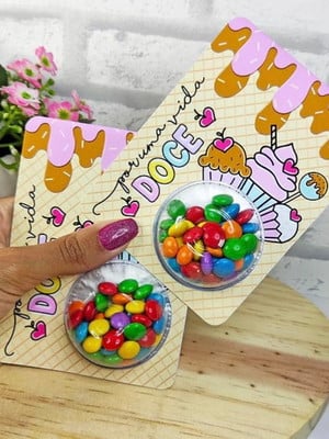 Lembrancinha para cliente card com coloreti