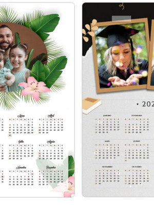 Calendário com foto 2024