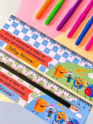 Brinde feliz férias card+lápis