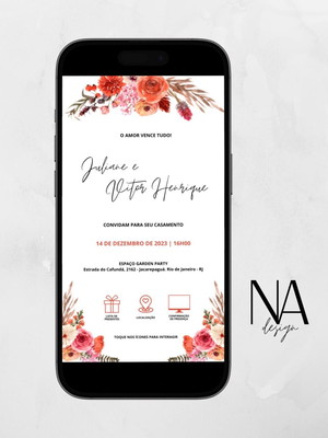 Convite de casamento digital interativo