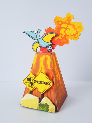 Caixa pirâmide dinossauro