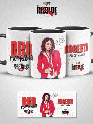 Caneca rbd rebelde roberta dulce maria