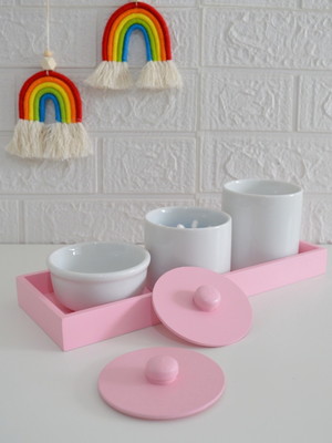 Kit higiene porcelanas bebê k153 banho cuidados meninas