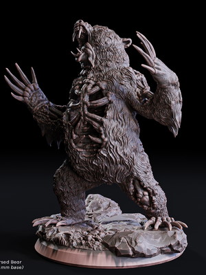 Miniatura de rpg - dragon cursed bear