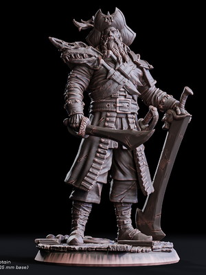 Miniatura de rpg - cursed captain