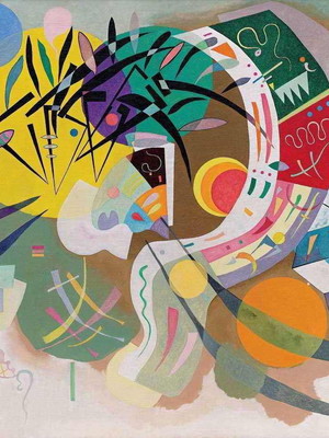 Tela em canva- kandinsky- curva dominante- norma 45x30 cm
