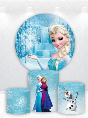 Painel redondo + kit de capas de cilindros frozen