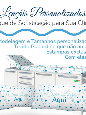 Kit lençol + fronha personalizado para clínicas