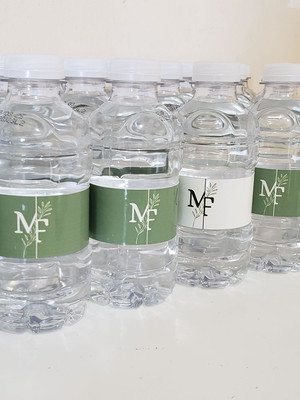 Água personalizada 240ml brasão casamento