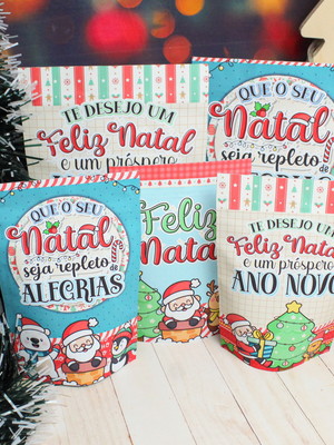 Saquinho com 4 chocolates- natal
