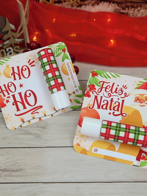 Card com protetor labial (manteiga de cacau)- natal