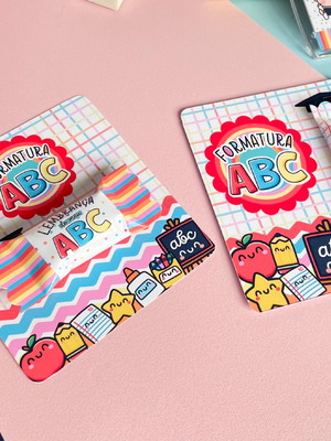 Card com balinha- formatura abc